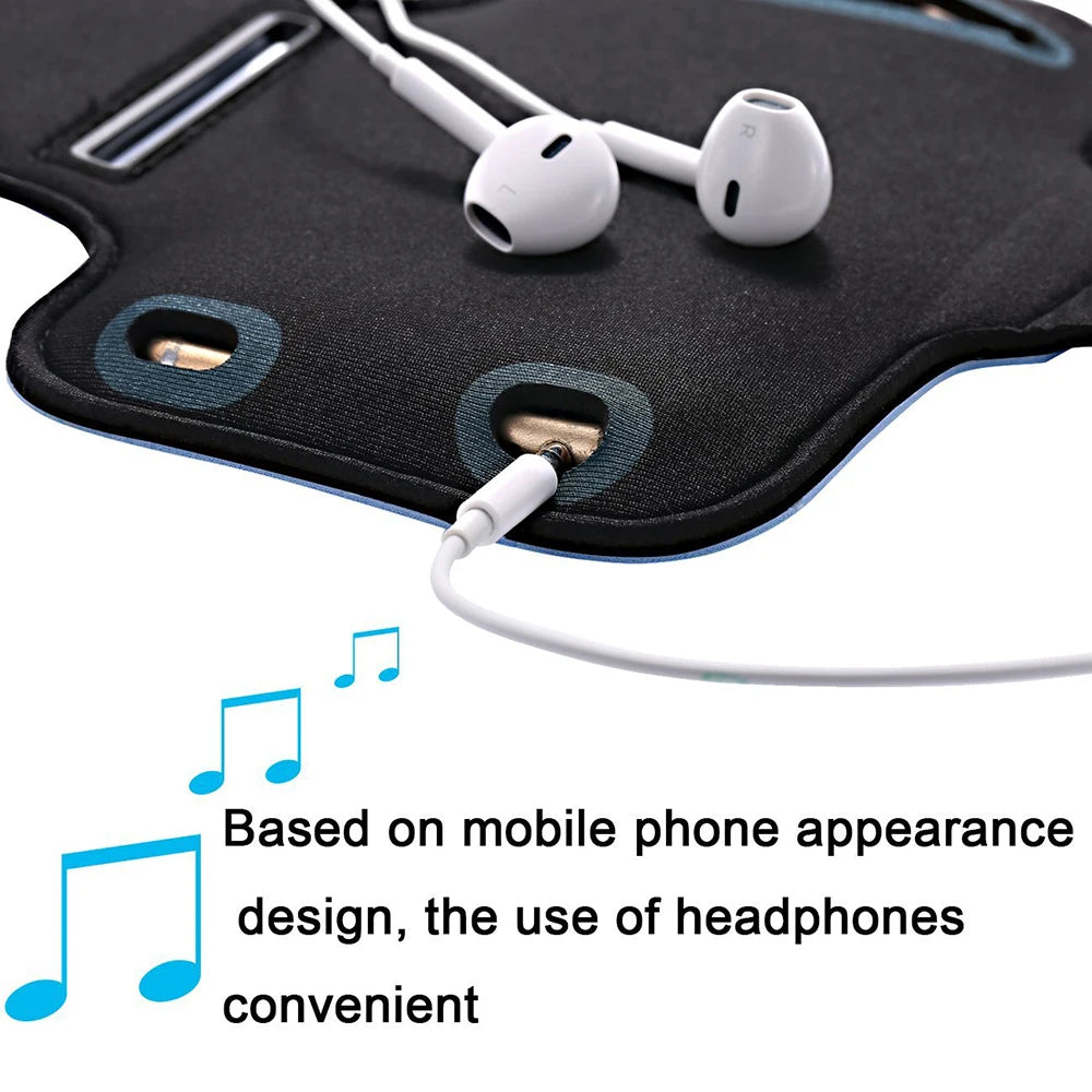 Outdoor Sports Phone Holder Touch Screen Armband Case Phone Universal Gym Running Phone Bag Arm Band Case 4-6.5 Inch Arm Bag