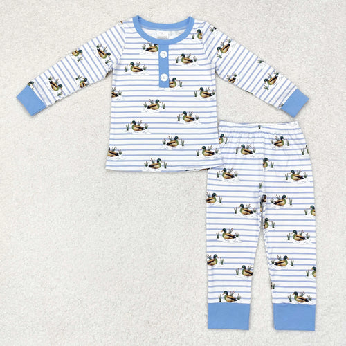 Bamboo Baby Boy/Toddler Long Sleeves Pullover Shirts Pants Set Pajamas Fall Outfit Sleepwear