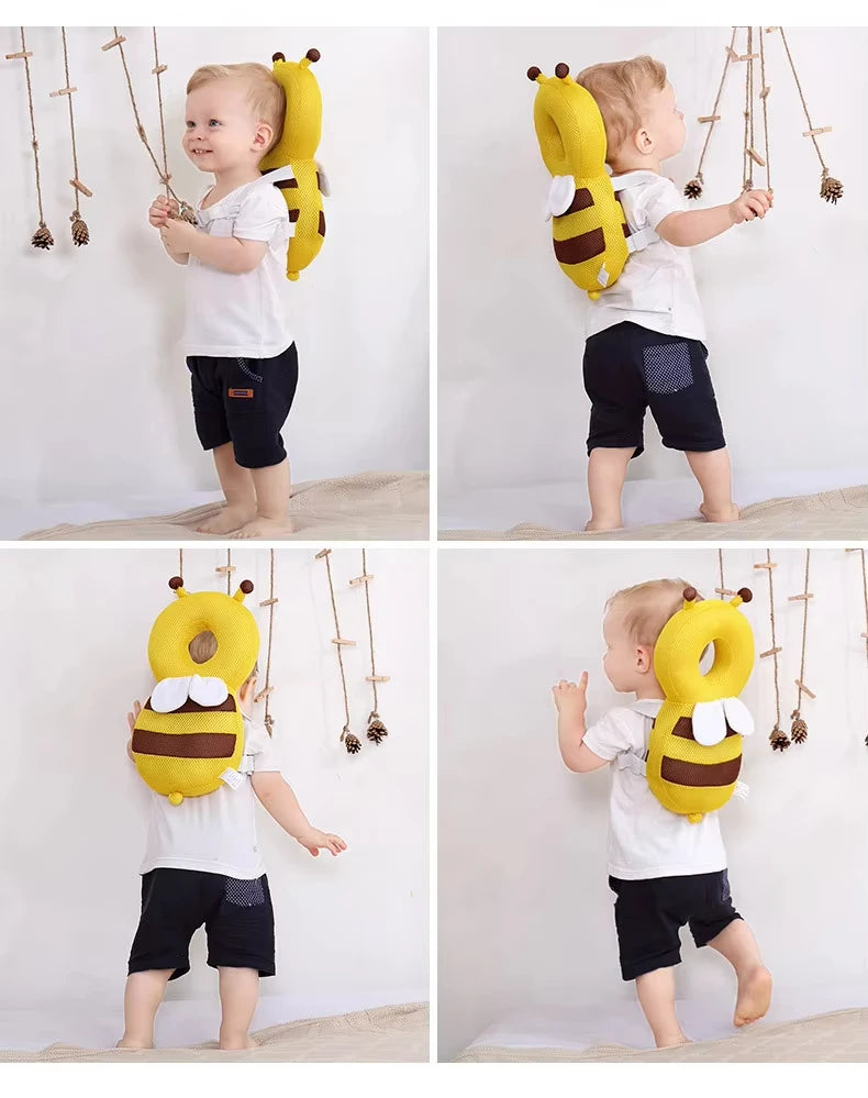 Head Back Protector Baby Protect Pillow Learn Walk Head Protector Cushion Anti Fall Backward Cap Carry Cartoon Kids Safe