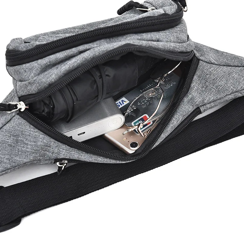 Fashion Men Women Waist Bag Casual Fanny Pack Purse Large Phone Belt Bag Pouch Canvas Outdoor Travel Phone Bag Banana Hip Bags