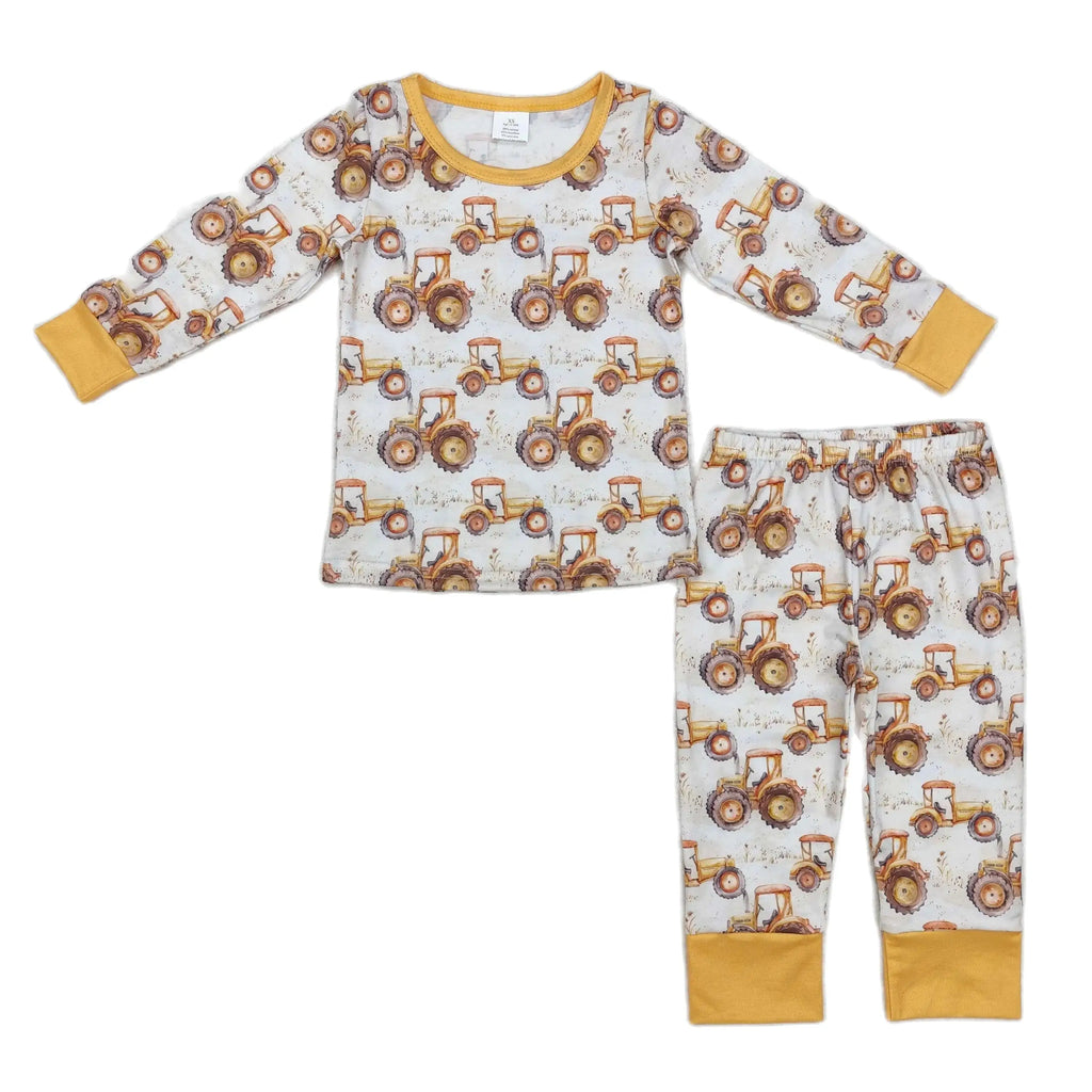 Bamboo Baby Boy/Toddler Long Sleeves Pullover Shirts Pants Set Pajamas Fall Outfit Sleepwear