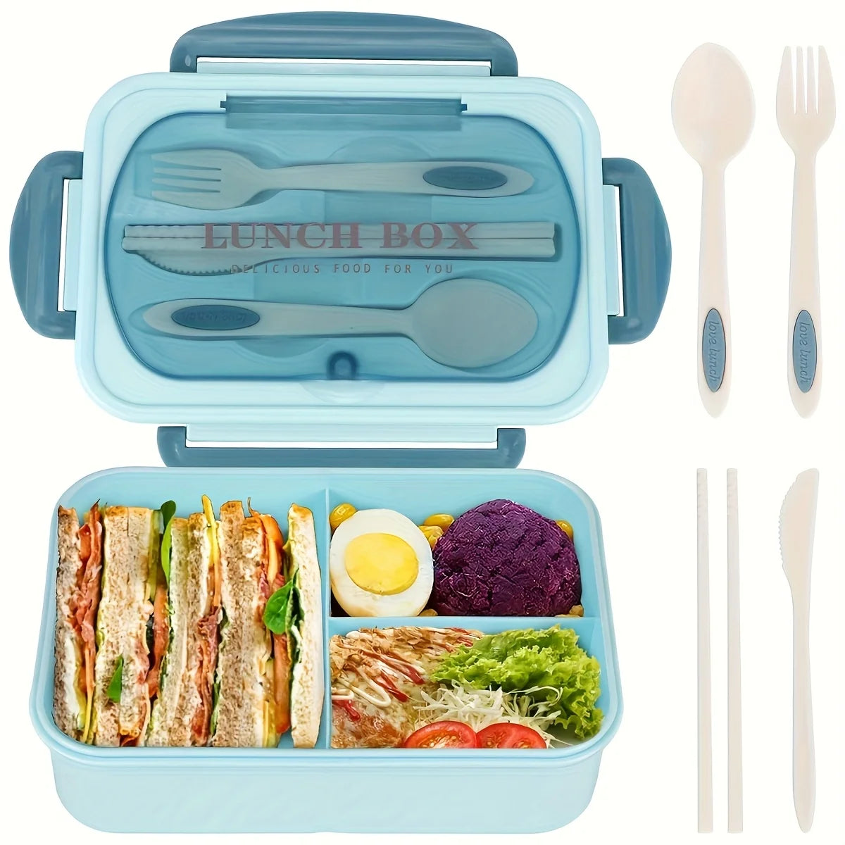 1pc Insulated Lunch Box, Bento Box for Students or Adults, Portable Sealed Compartment Lunch Container for Microwave