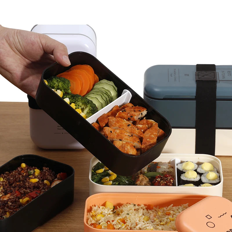 Lunch Box Eco Friendly Food Container Bento Microwave Heated Lunchbox Meal Prep Containers