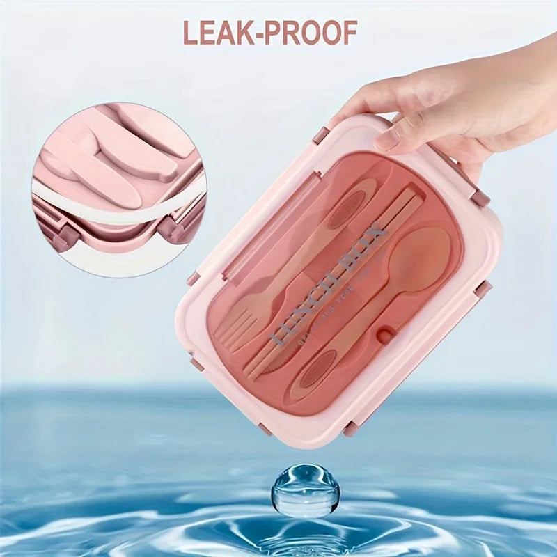 1pc Insulated Lunch Box, Bento Box for Students or Adults, Portable Sealed Compartment Lunch Container for Microwave