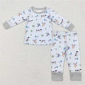 Bamboo Baby Boy/Toddler Long Sleeves Pullover Shirts Pants Set Pajamas Fall Outfit Sleepwear