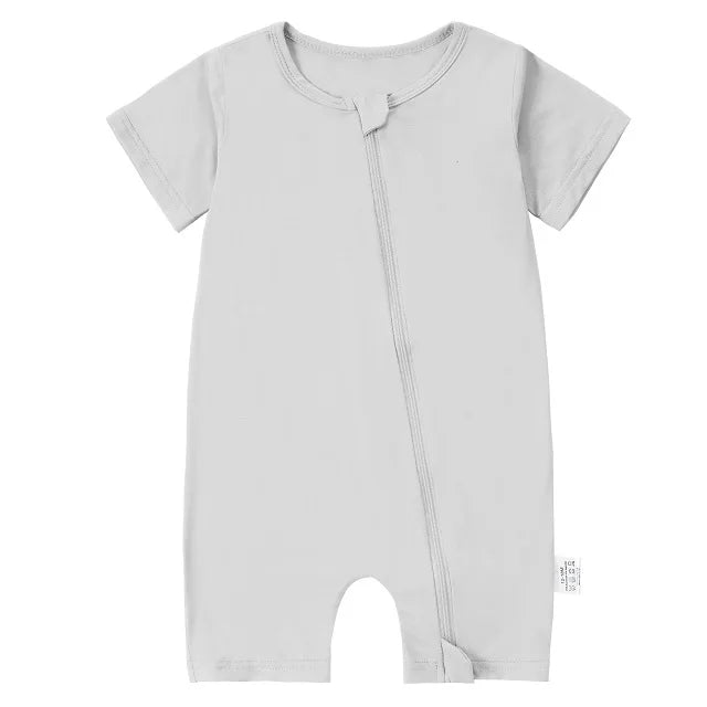MICHLEY 2PCS Baby Romper Short Sleeve Summer Rompers Infant Toddler Bamboo Soft Outfits Jumpsuits For Girls or Boys 0-24 Months