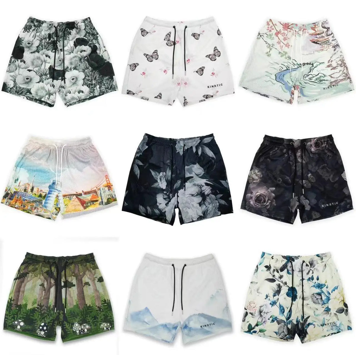 KINETIC Basic Shorts NEW men's casual shorts fitness sports pants summer gymworkout Men Women Classic GYM Mesh Shorts
