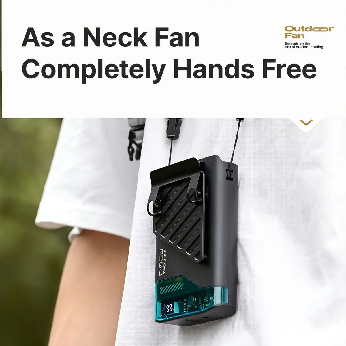 Portable Waist Fan with Belt Clip Light Weight  Neck Hanging Fan Suitable for Outdoor Travel of Office Desk