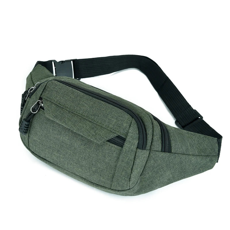 Fashion Men Women Waist Bag Casual Fanny Pack Purse Large Phone Belt Bag Pouch Canvas Outdoor Travel Phone Bag Banana Hip Bags