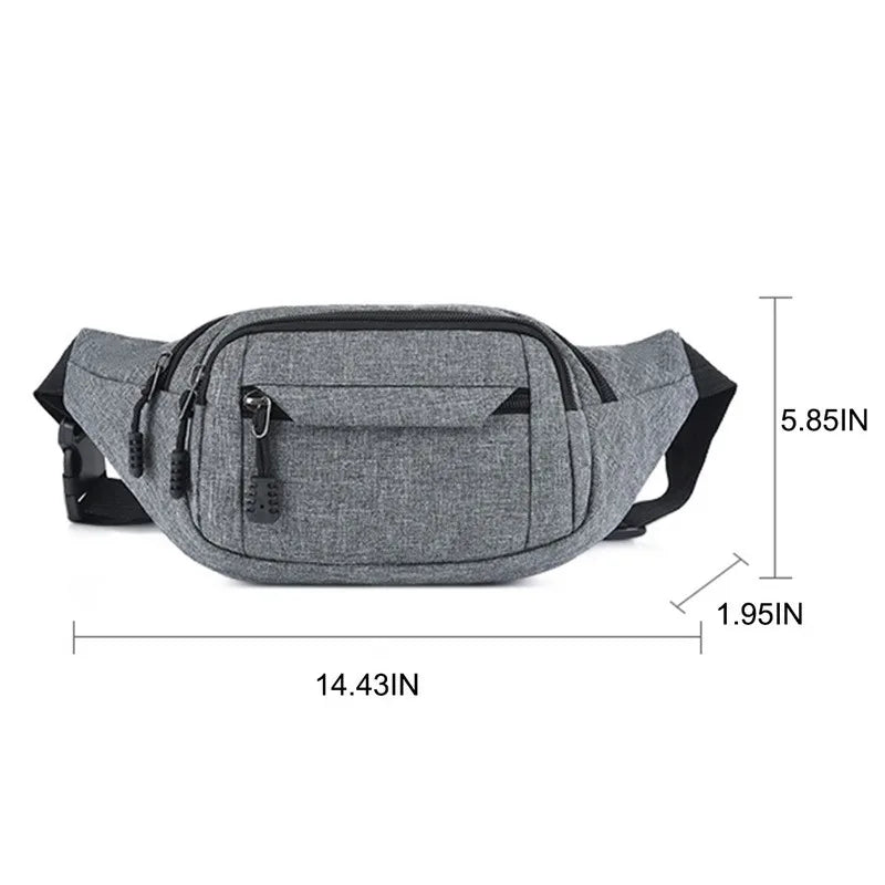 Fashion Men Women Waist Bag Casual Fanny Pack Purse Large Phone Belt Bag Pouch Canvas Outdoor Travel Phone Bag Banana Hip Bags