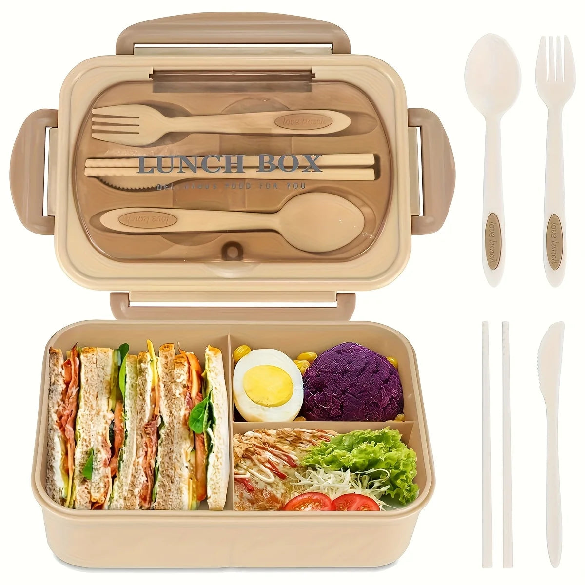 1pc Insulated Lunch Box, Bento Box for Students or Adults, Portable Sealed Compartment Lunch Container for Microwave